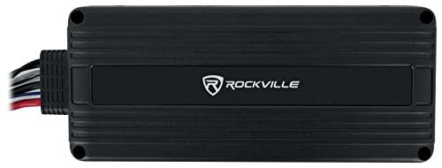 Audiosavings Audiosavings Bundle: (2) Kicker 47PSMB32 3\" 100w PSM Motorcycle/ATV Handlebar Speakers in Black PSMB32 Bundle with Rockville ATV220 2 Channel UTV/Motorcycle Bluetooth Amplifier IP65 Micro (2 Items)