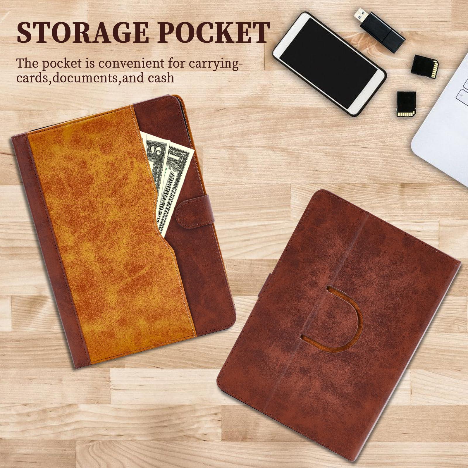 bojioderf Case for Blackview Mega 1 11.5-Inch Tablet Case 360 Degree Rotation Multi-Viewing Angels PU Leather Stand Folio Cover Brown