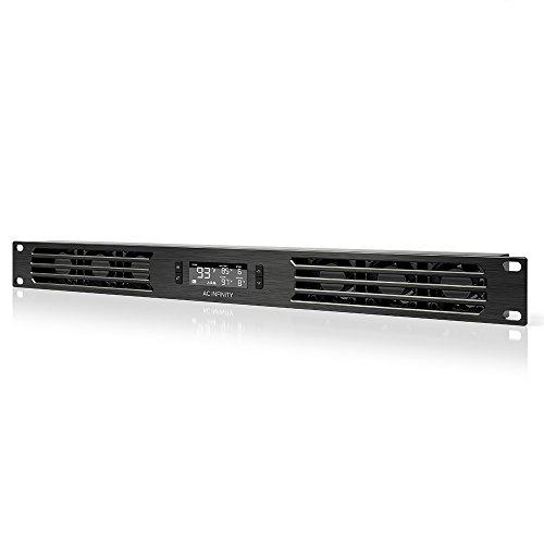 AC Infinity AC Infinity CLOUDPLATE T1-N, Rack Mount Fan Panel 1U, Intake Airflow, for Cooling AV, Home Theater, Network 19” Racks