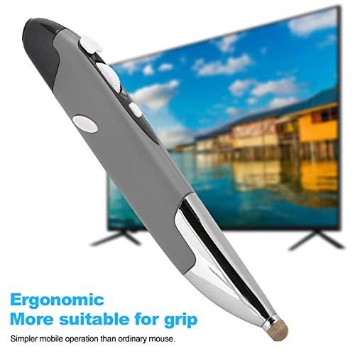 Locadence Locadence Wireless Pocket Pen Mouse, Ergonomic Design 3 Step DPI Adjustment USB Computer Stylus Capacitive Pen with Base and 2 Adapter, Plug and Play (Silver Gray)