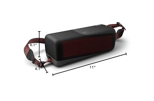 Philips Audio Philips S7807 Wireless Bluetooth Speaker, 7000 Series - 40W Output, IP67 Waterproof, 24-Hour Playtime, Portable with Built-in Microphone, Voice Assistant, USB-C, and Power Bank, Black