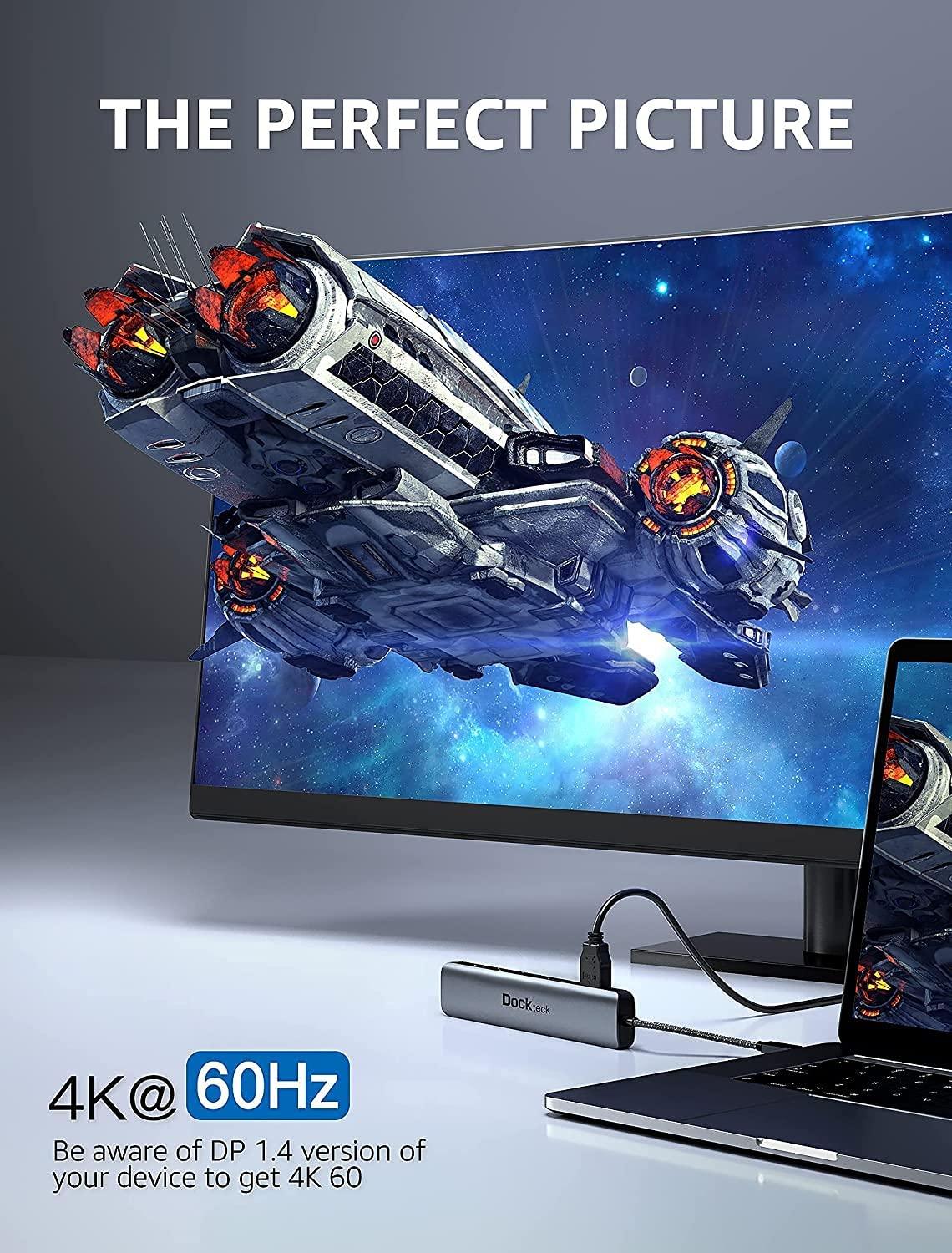 dockteck Product Image USB C Hub Multiport Adapter, Dockteck 7-in-1 USB-C Hub with 4K 60Hz HDMI with USB C to 3.5mm Headphone Audio Adapter, CableCreation 2-in-1 USB C Type-C to Hi-Res