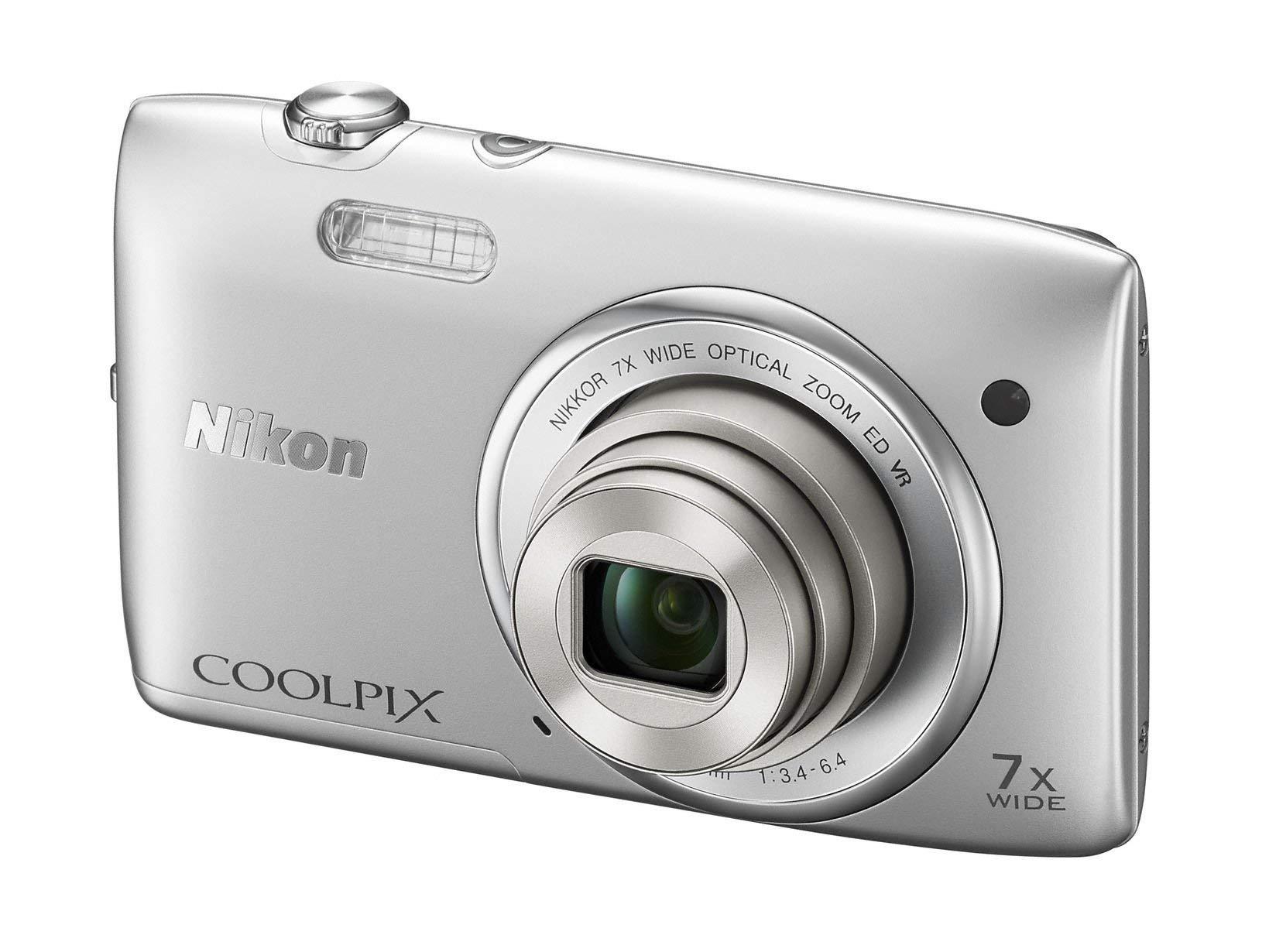 Nikon Nikon COOLPIX S3500 20.1 MP Digital Camera with 7X Zoom (Silver) (Old Model) (Renewed)