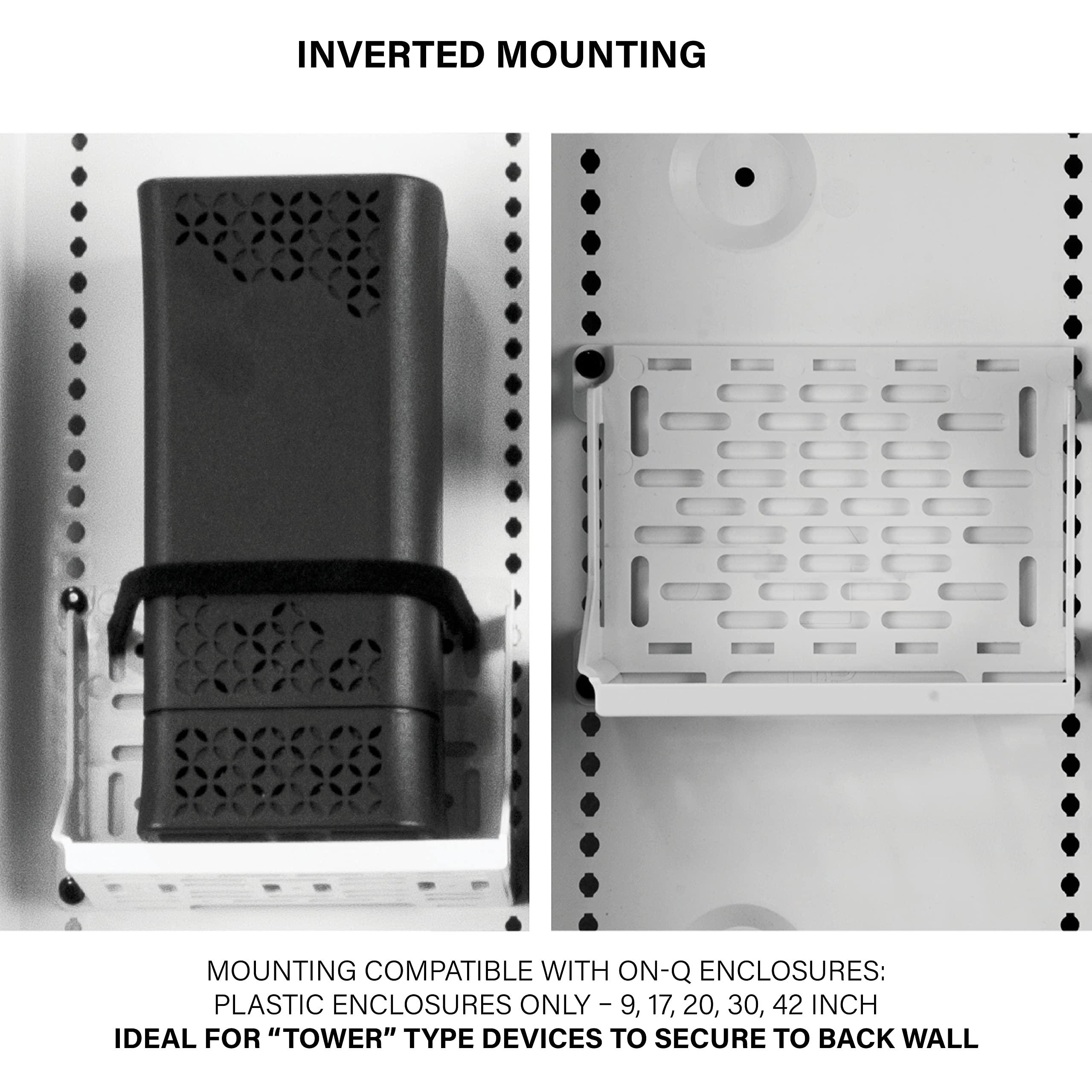 On-Q Legrand 9 in. Dual-Purpose in-Wall Enclosure for Device Storage ENP0905NAV1 and On-Q AC1060 Shelf Mounting Bracket White