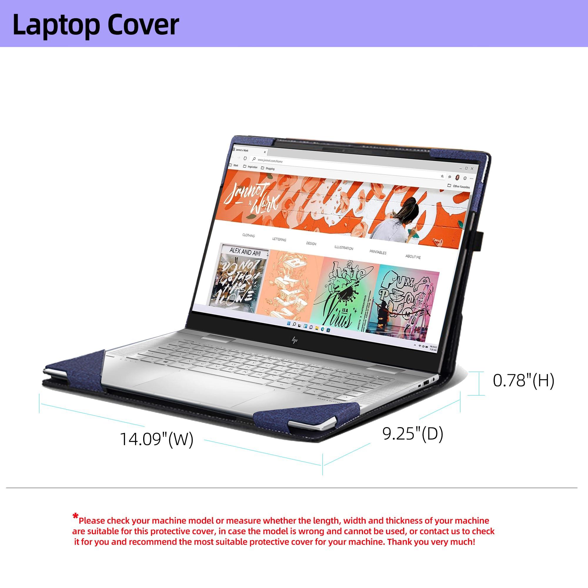 VEVOOD Laptop Case for HP Envy x360 Convertible 15-inch Laptop 15-es2026nr|15-es2010nr 2022|15-eu1026nr| 15-es2000 Series 15.6inches Notebook Sleeve Detachable Protective Back Shell (Blue)