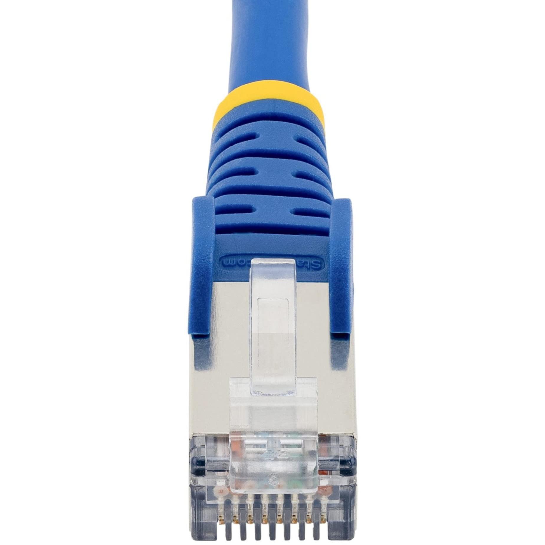 StarTech.com StarTech.com 9ft CAT6a Ethernet Cable - Low Smoke Zero Halogen (LSZH) - 10 Gigabit 500MHz 100W PoE RJ45 S/FTP Blue Network Patch Cord Snagless w/Strain Relief (NLBL-9F-CAT6A-PATCH)