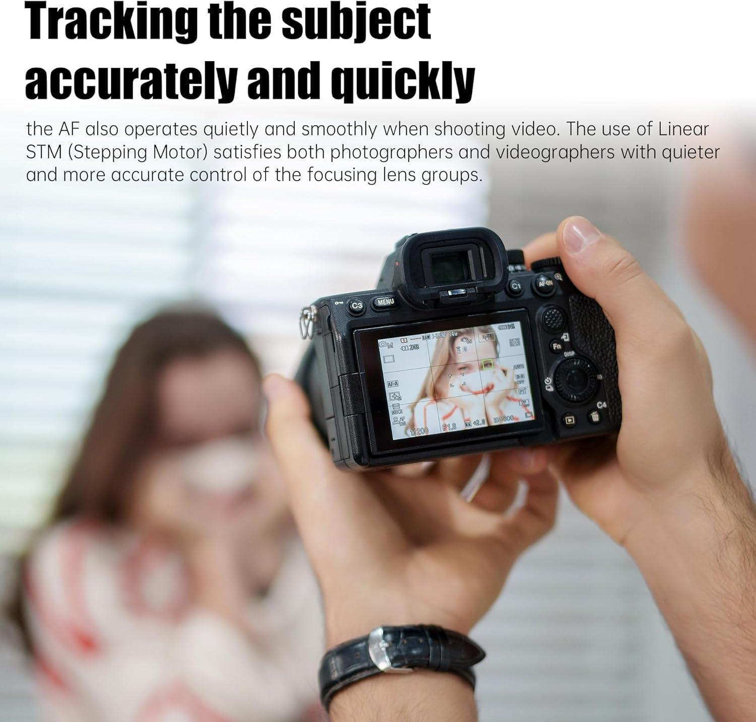 7artisans 7artisans Auto Focus 50mm F1.8 Full Frame Lens,F1.8 Large Aperture,Support Automatic/Manual Aperture and Face/Eye Recognition, Compatible for S0NY FE Camera A7 Series A7R A75 A7SII A9 A7C A1, etc