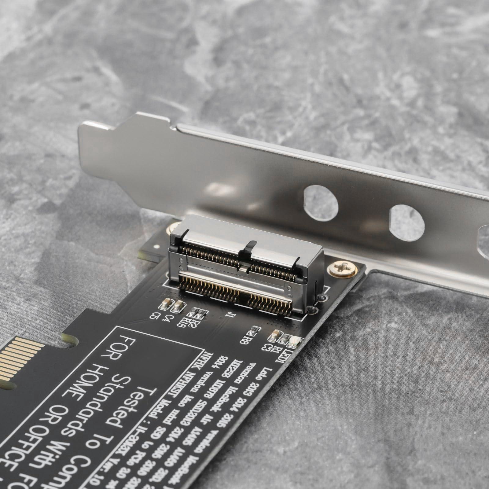 Create idea Create idea PCI-E 1X to 12+16 Pin Solid State Drive SSD Conversion Card Adapter with Metal Baffle Compatible with Mac Pro Air 2013-2017 A1493 A1502 A1465 A1466