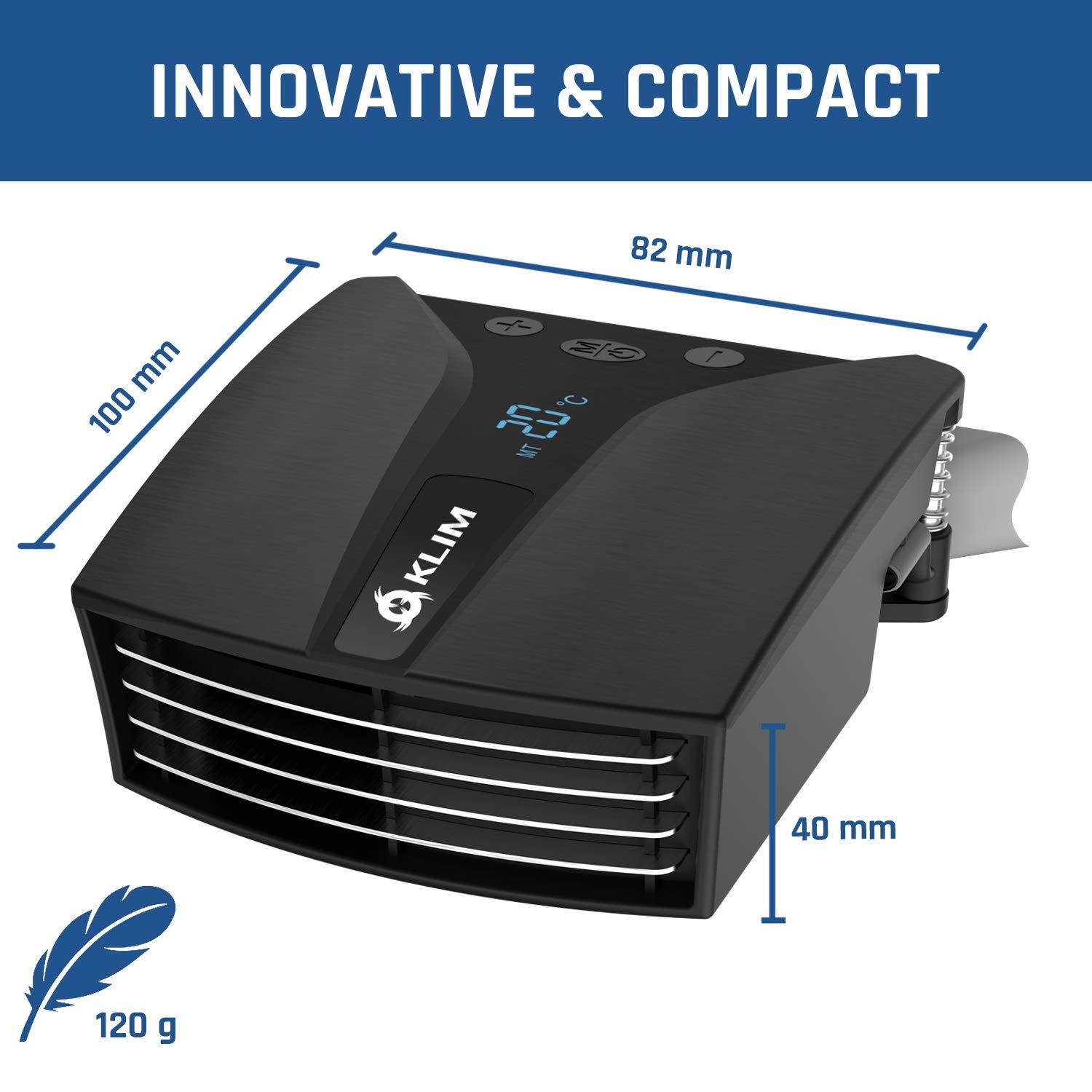 KLIM KLIM Tempest Laptop Cooler with Vacuum Fan - New 2024 - Gaming Laptop Fan with Display - Temperature Detection + Automatic/Manual Mode - 4000 RPM - Portable - Compatible with Laptop Cooling Pads