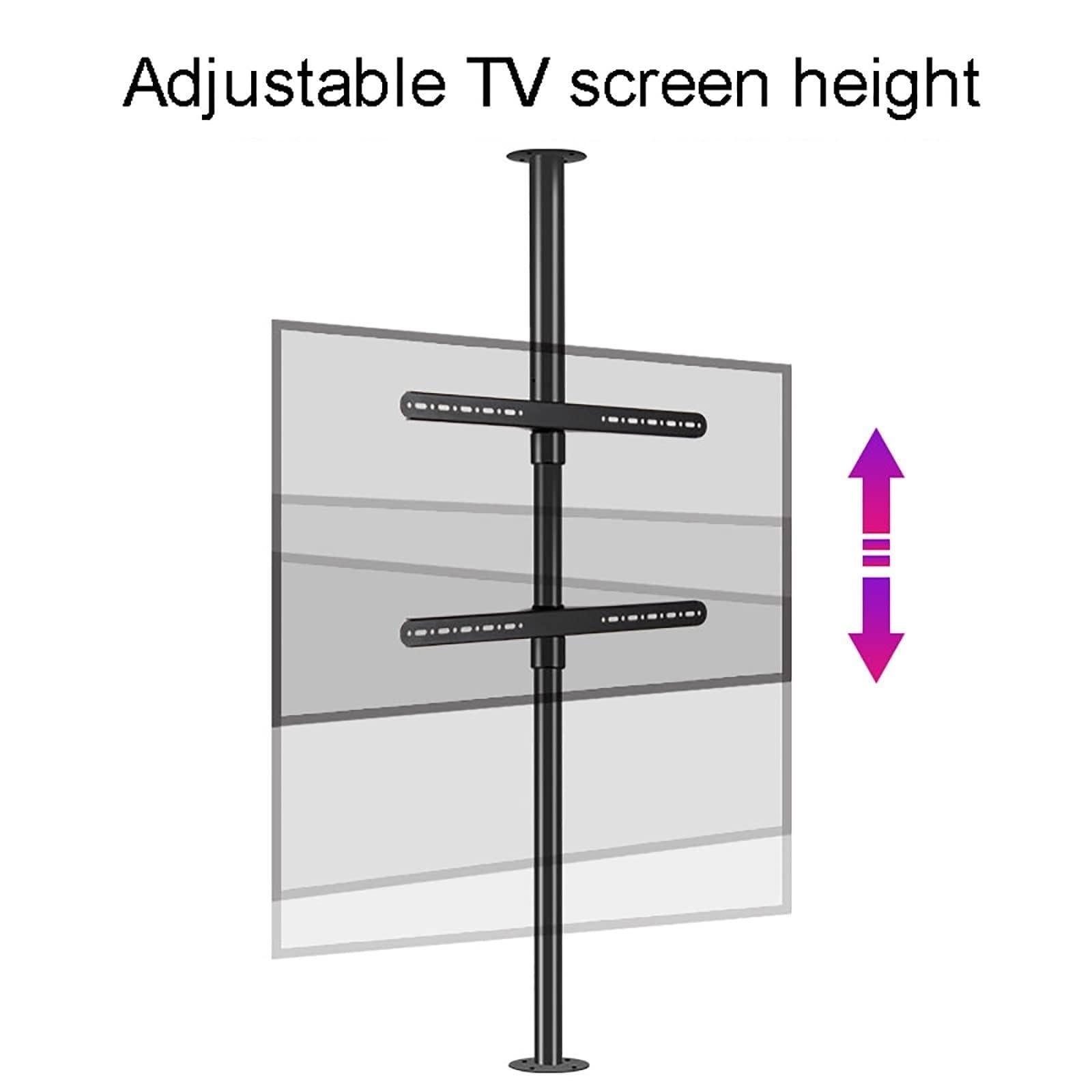 Klauer TV Monitor Wall Mount,TV Wall Mount,360 Degree Rotating Frame - LCD TV Floor Stand, Partition Wall Rotating Rack Rotating TV Cabinet Rotating Base, 32-75inch LED Screen Display (Size : 170-205cm (Siz