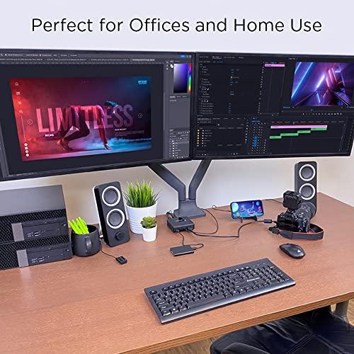 IOGEAR IOGEAR 4x2 USB 3.0 Peripheral Sharing Switch - Share 4 USB Devices Between 2 Computers - LED Indicators - Cables n Remote Included - PC - MAC - Printer - Scanner - Mouse/Keyboard and More - GUS432