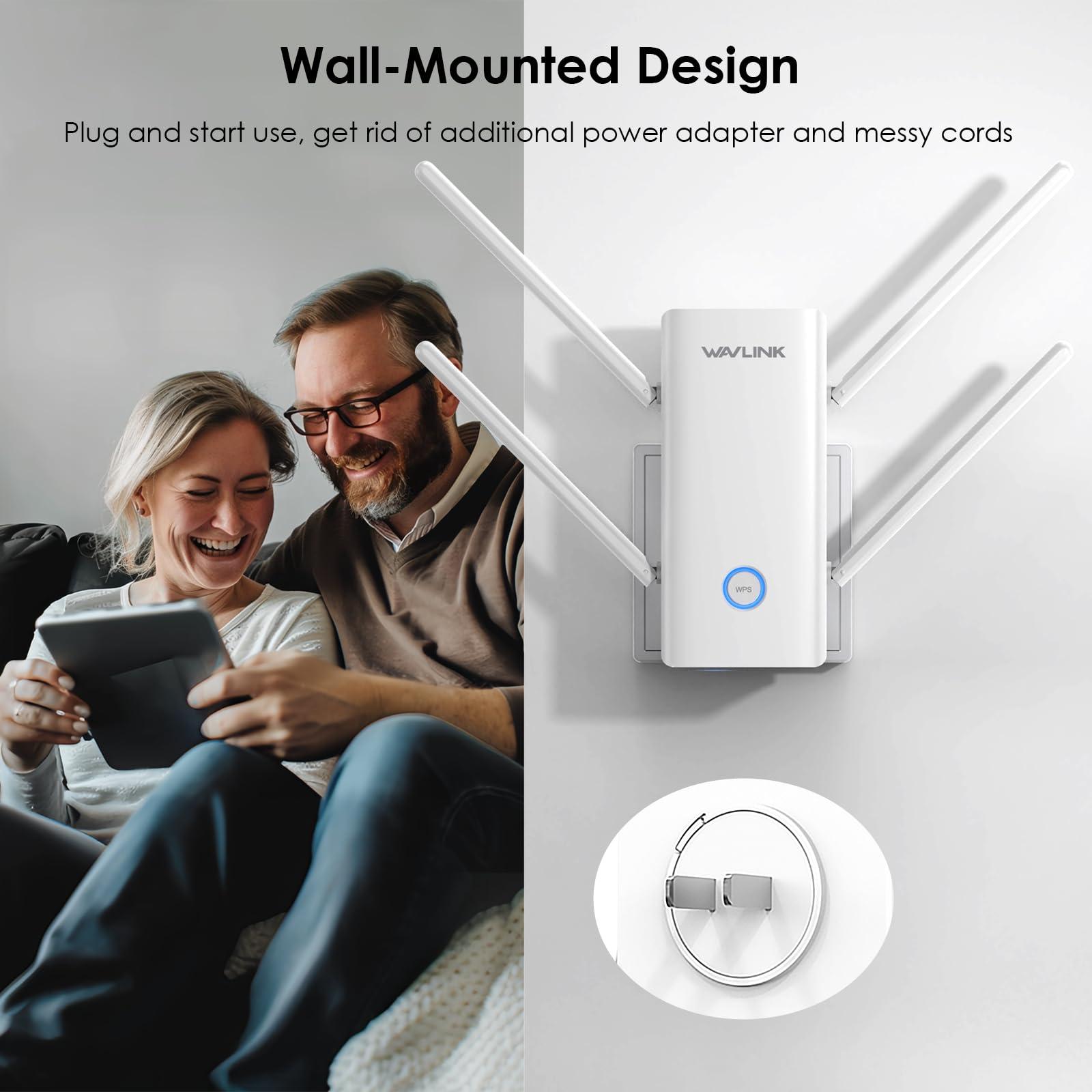 WAVLINK WAVLINK AX3000 WiFi 6 Extender Signal Booster for Home,3000Mbps Dual Band (5GHz/2.4GHz) WiFi Repeater,WiFi Repeater Signal Booster with Gigabit Ethernet Port,Access Point,1-Tap Setup