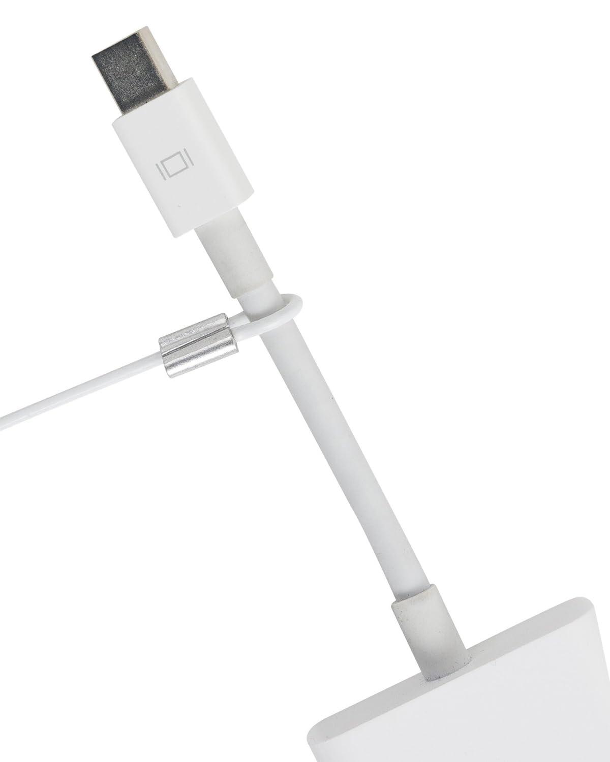 TetherTies TetherTies Patented Pre-Assembled Adapter Ties - Anti-Theft Cable Locks for Tools, Dongles, Tethers, Computer adapters. Steel Cable, Security Lock, Easy Installation with Free Crimping Tool