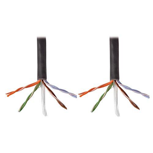 Tripp Lite TRIPP LITE Cat5/5e Bulk Solid-Core Cable, Plenum-Rated PVC (CMP), 350 MHz, Black, 1000' (N024-01K-BK)