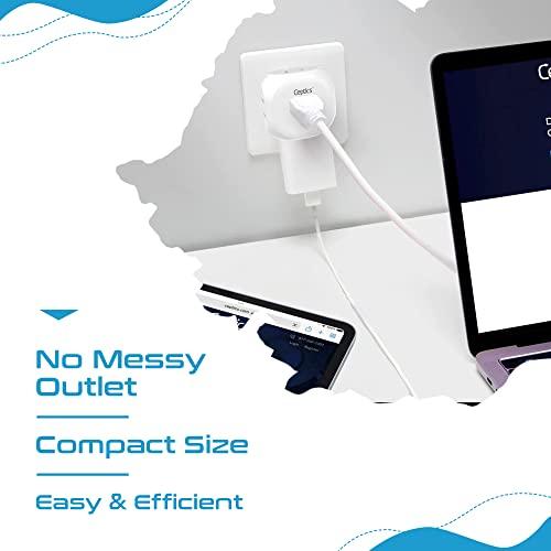 Ceptics Ceptics European Travel Plug Adapter Europe Power Adaptor Charger 4 Input - Ultra Compact - Light Weight - USA to Any Type C Countries Such as Italy, Iceland, Austria and More - 2 Pack (PT-9C)