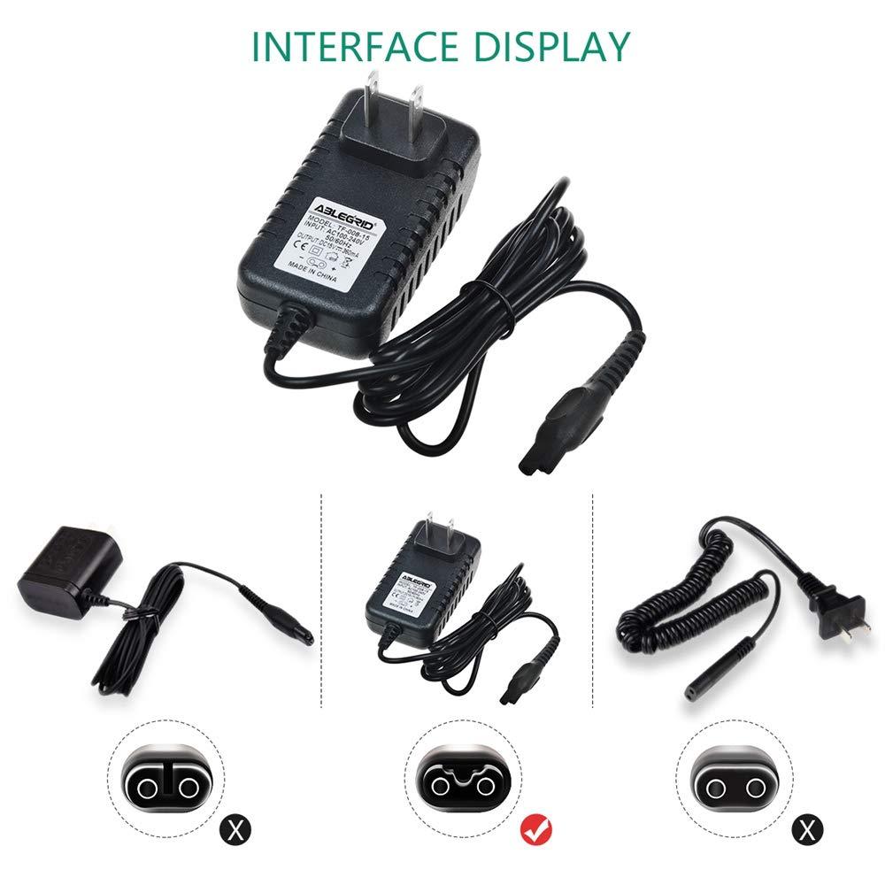 ABLEGRID ABLEGRID AC DC Adapter fit for Philips NL9206AD-4 BeardTrimmer 7300 Shaver Power Cord