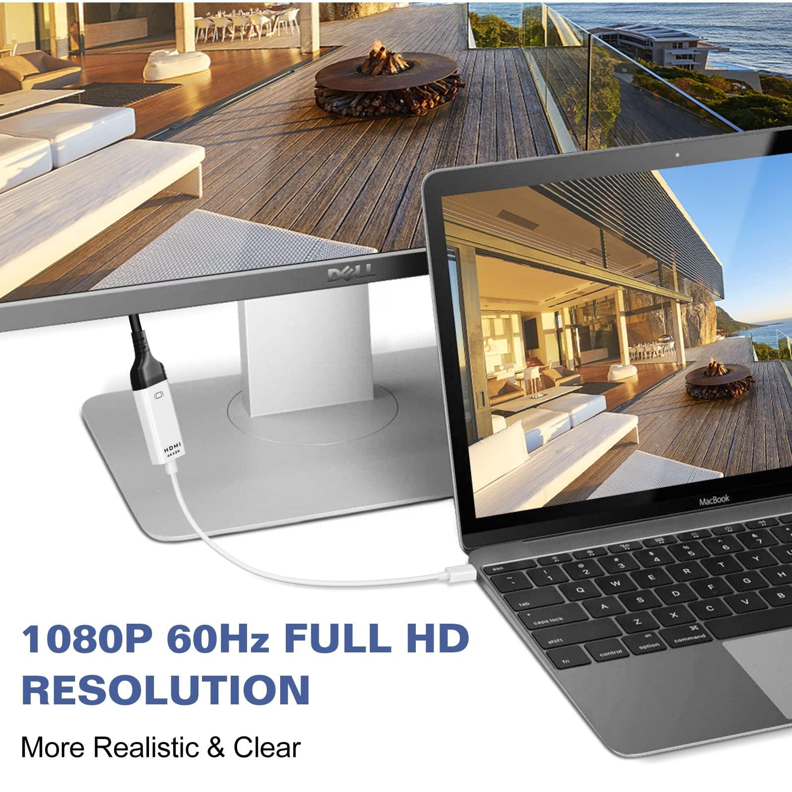 UrbanX Mini DisplayPort to HDMI Adapter for Lenovo X230 Mini DP to HDMI Adapter Compatible with MacBook Air/Pro, Microsoft Surface Pro/Dock, Projector and More 1-Pack