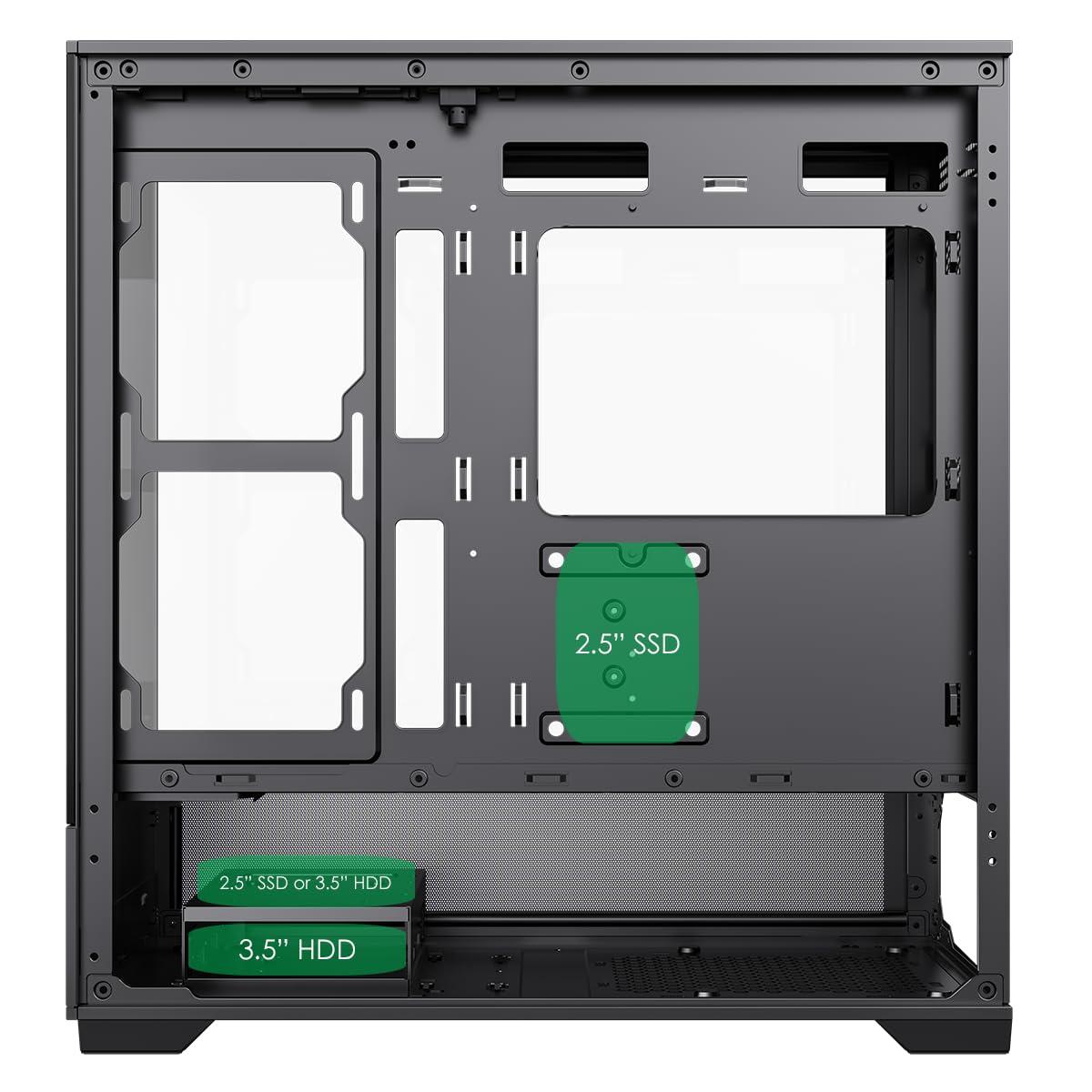 GAMEMAX GAMEMAX Vista MB Black Micro-ATX Tower Computer Case