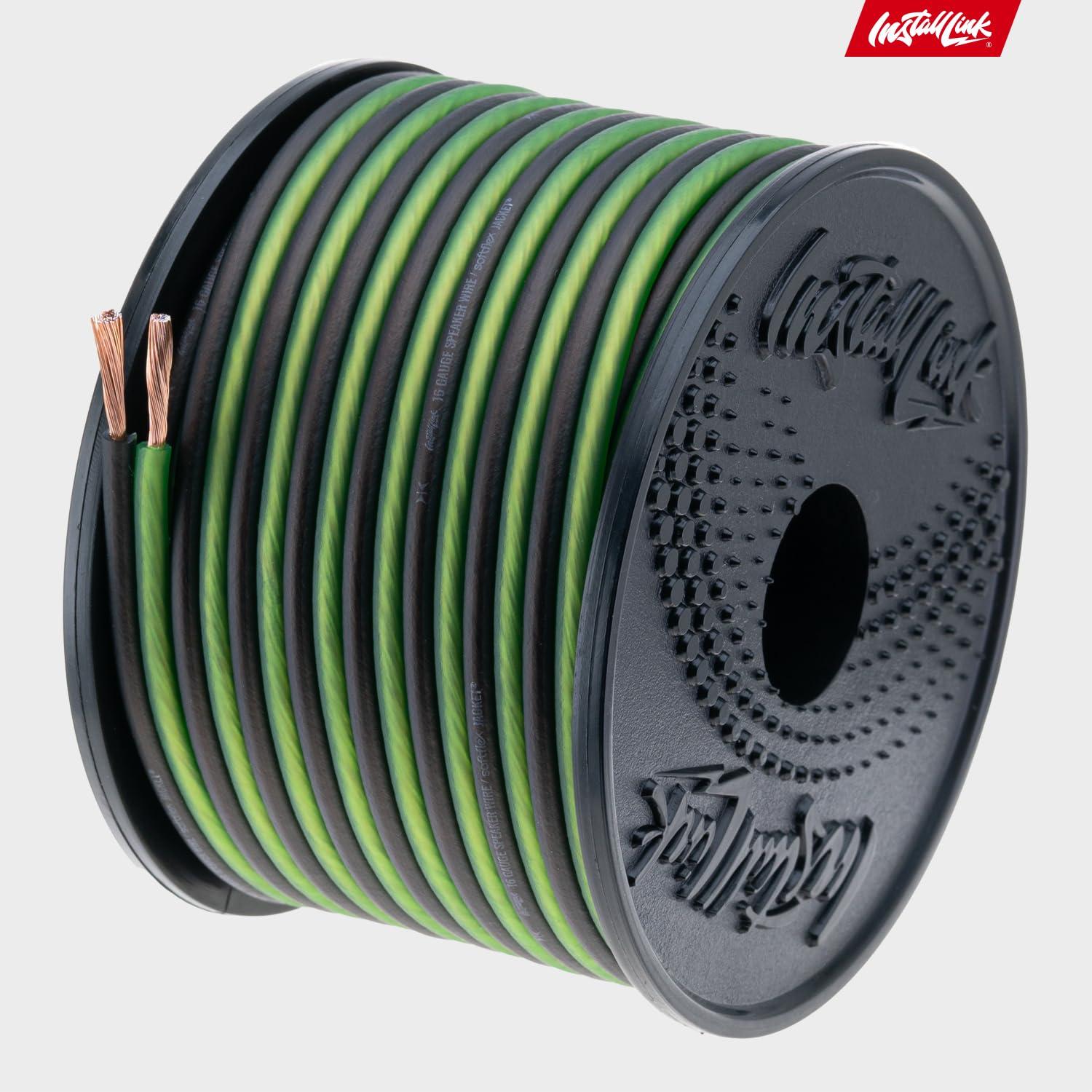Install Link Install Link 16 AWG Gauge Speaker Wire Cable (30 Feet) Stereo, Car or Home Theater, CCA