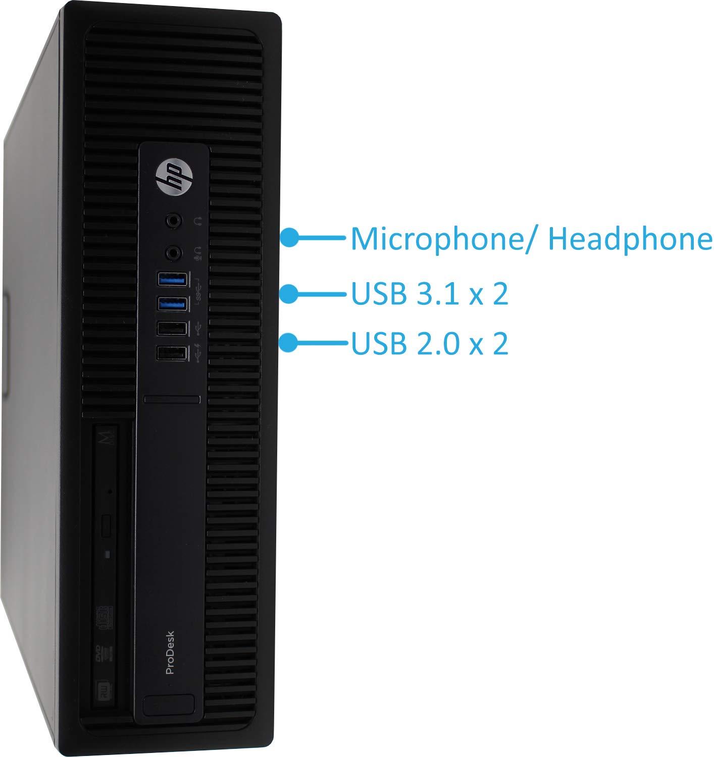 HP HP 600 G2 ProDesk SFF Desktop, Intel Quad-Core i5 6500 Upto 3.6GHz, 16GB RAM, 256GB SSD, HD Graphics 530 4K / 3-Monitor Support, Wi-Fi, Bluetooth, HDMI, DisplayPort - Windows 10 Pro (Renewed)