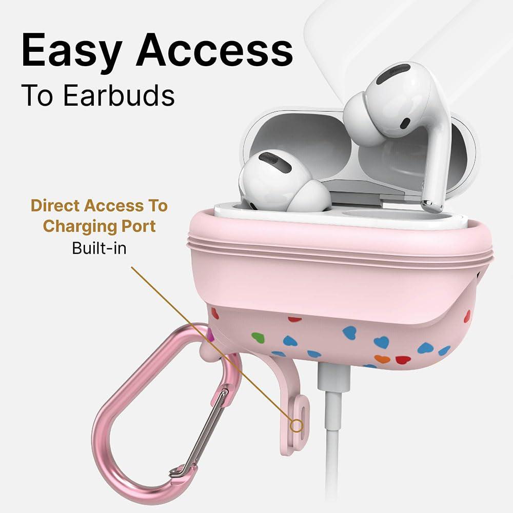 Catalyst Catalyst Waterproof Case for AirPods Pro 2nd Generation and AirPods Pro 1st Generation - Wireless and USB-C Charging Compatible, One Piece Design, High Drop Protection Case with Carabiner