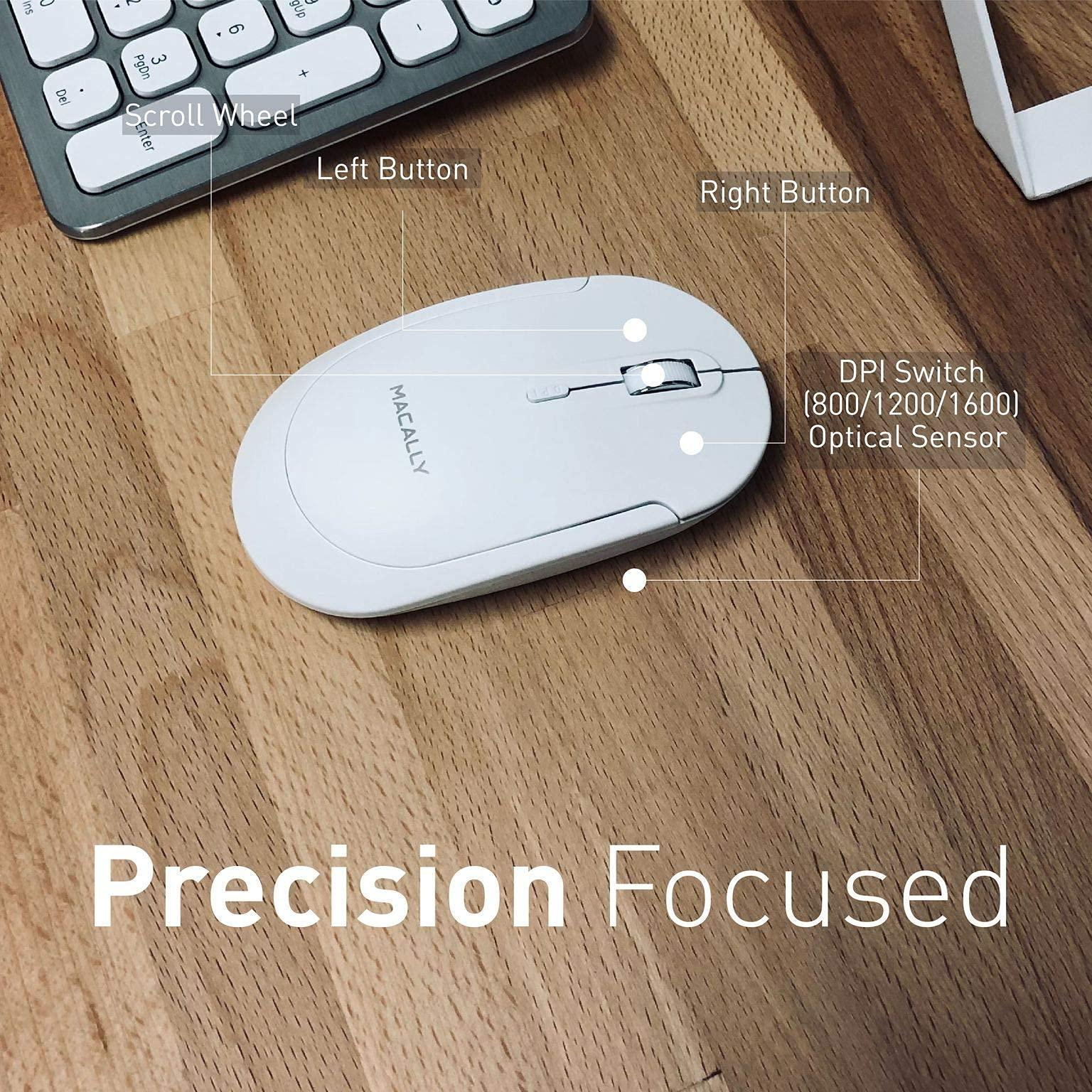 Macally Macally Premium Bluetooth Keyboard and Mouse for Mac | Compatible Apple Wireless Keyboard and Mouse Combo (110 Keys Multi-Device Rechargeable) Keyboard Mouse for MacBook Pro/Air and iMac - Space Gray