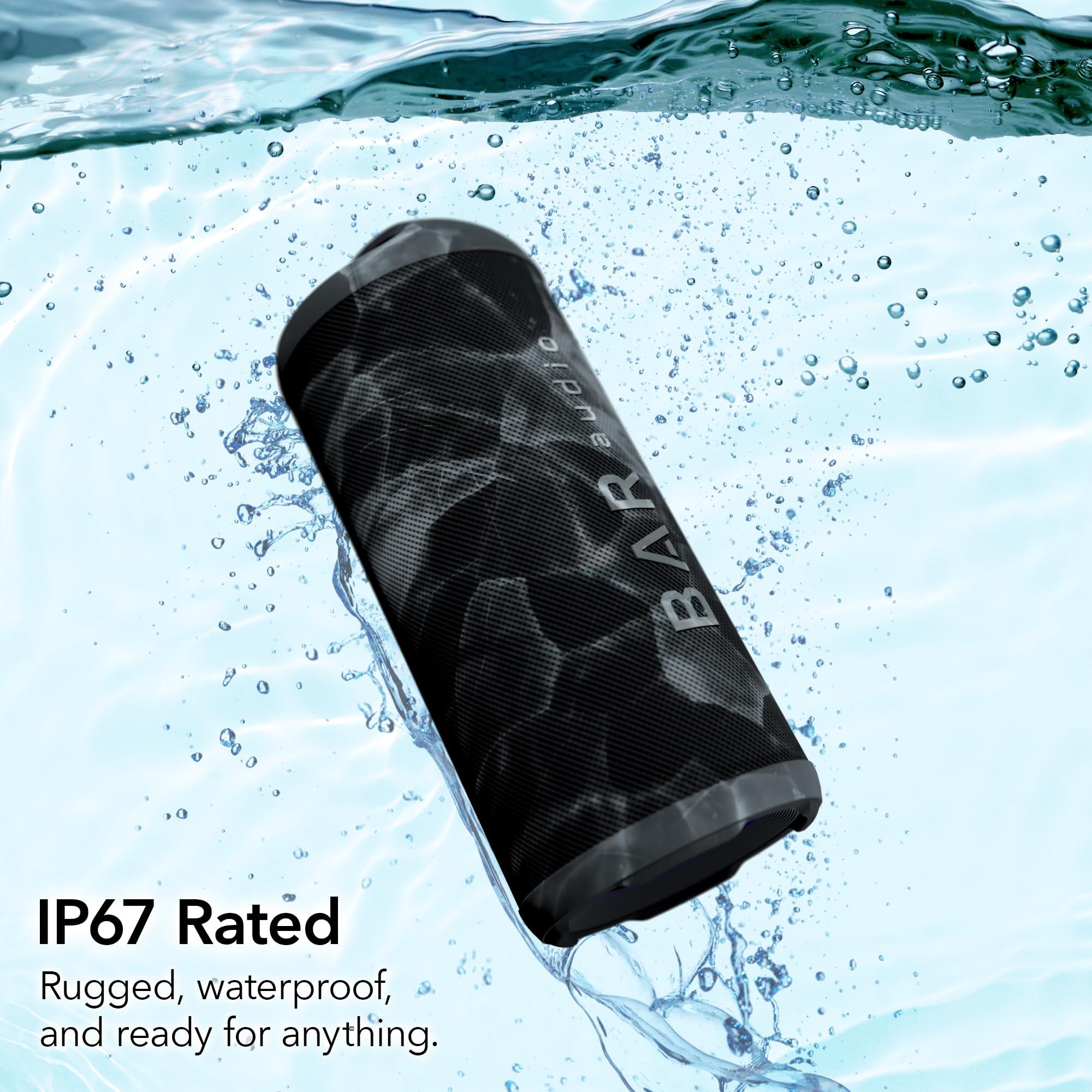 cellhelmet BAR Audio by cellhelmet | Water Resistant Bluetooth Speaker | 16W with Type-C Charging Cable and Removable Strap with Carabiner