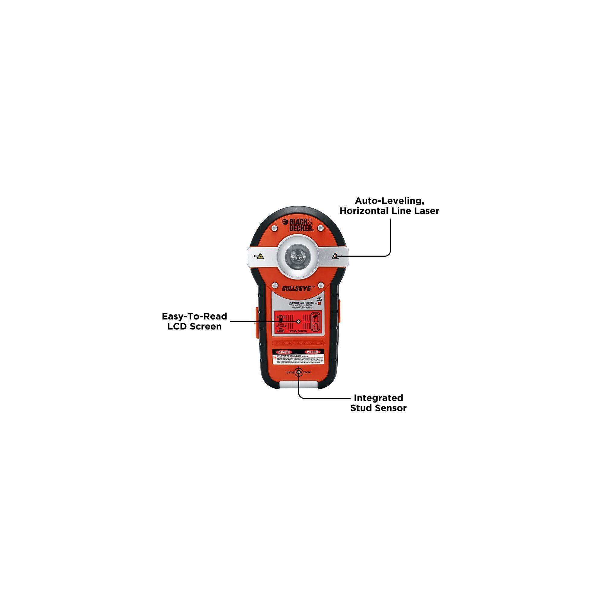 Black & Decker BLACK+DECKER Line Laser, Auto-leveling with Stud Finder (BDL190S)