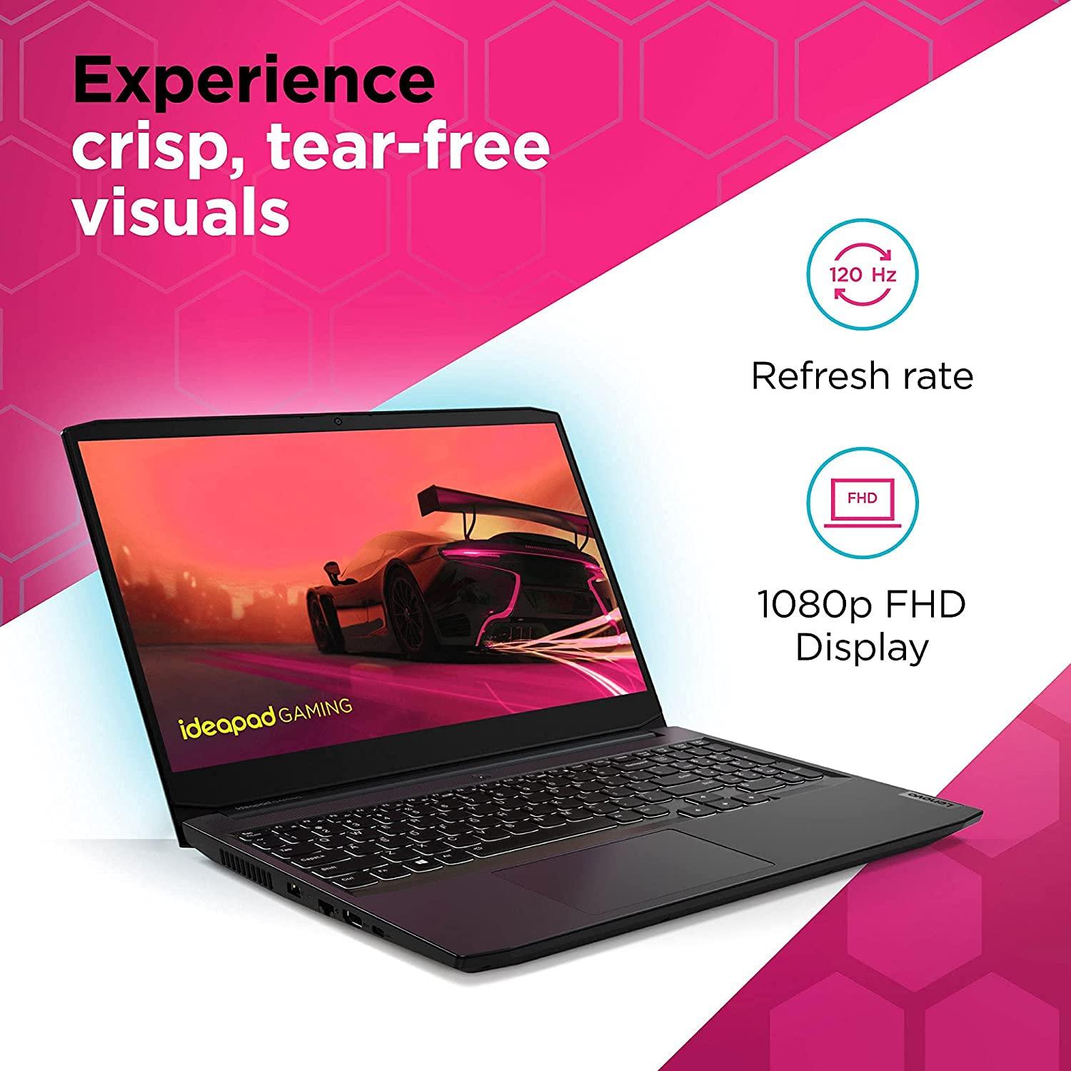 Lenovo Lenovo IdeaPad Gaming 3 15 15.6" Laptop, 15.6" FHD (1920 x 1080) Display, AMD Ryzen 5 5600H Processor, GeForce RTX 3050, 16GB DDR4 RAM, 1TB NVME SSD, Windows 10 Home, Black, Mousepad Bundle