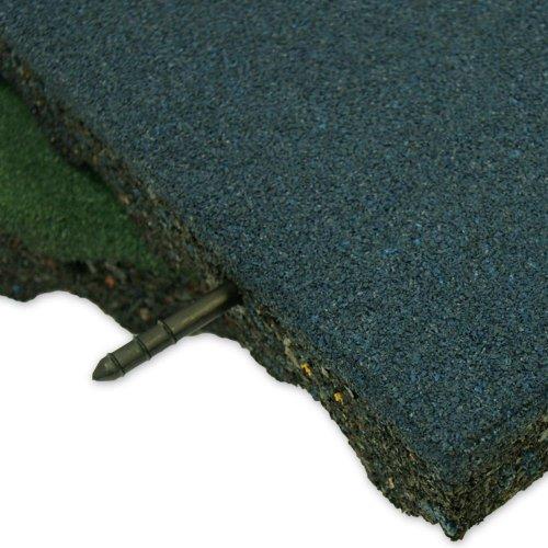Rubber-Cal Rubber-Cal \"Eco-Safety\" Interlocking Playground Tiles - 2.50 x 19.5 x 19.5 inch - 4 Pack - 11 Square Feet Coverage - Blue