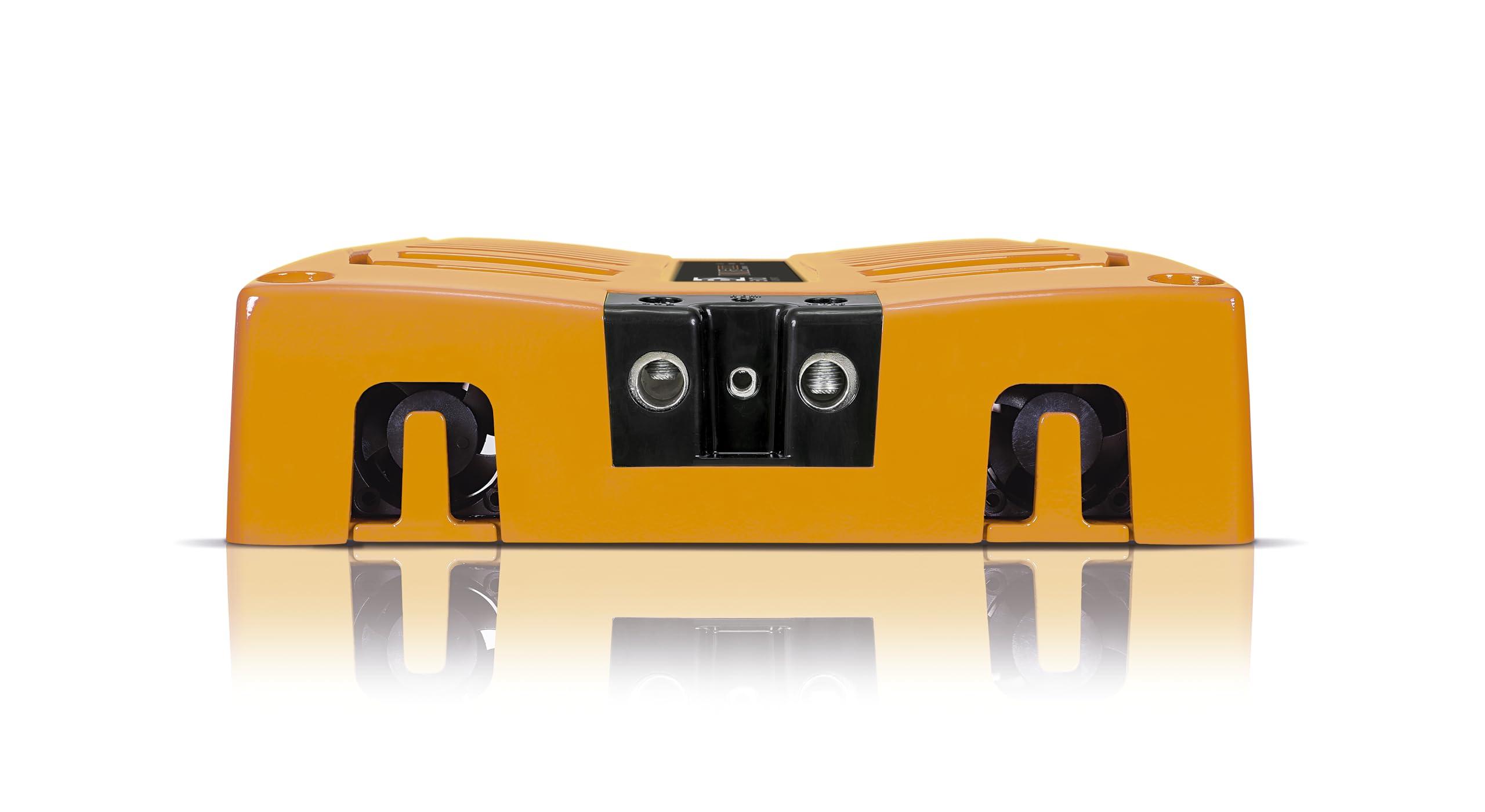 Banda Audioparts Banda VIK8000.2ORANGE Car Amplifier Audio Speaker 2-Ohms Full Range New Viking 8000 Watts Rms LED Indicator Sound Specialization Aluminum Chassis - Orange