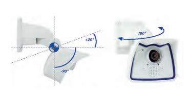 Mobotix MOBOTIX MX-M25M-SEC-NIGHT-N12 5MP AllroundMono fisheye Network Camera with L12 Lens (180), RJ45 Connection