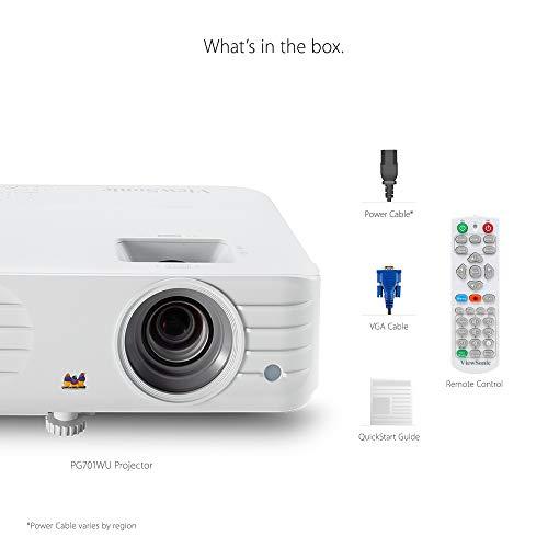 ViewSonic ViewSonic PG701WU 3500 Lumens WUXGA Projector with Vertical Keystone Dual 3D Ready HDMI Inputs and Low Input Latency for Home and Office