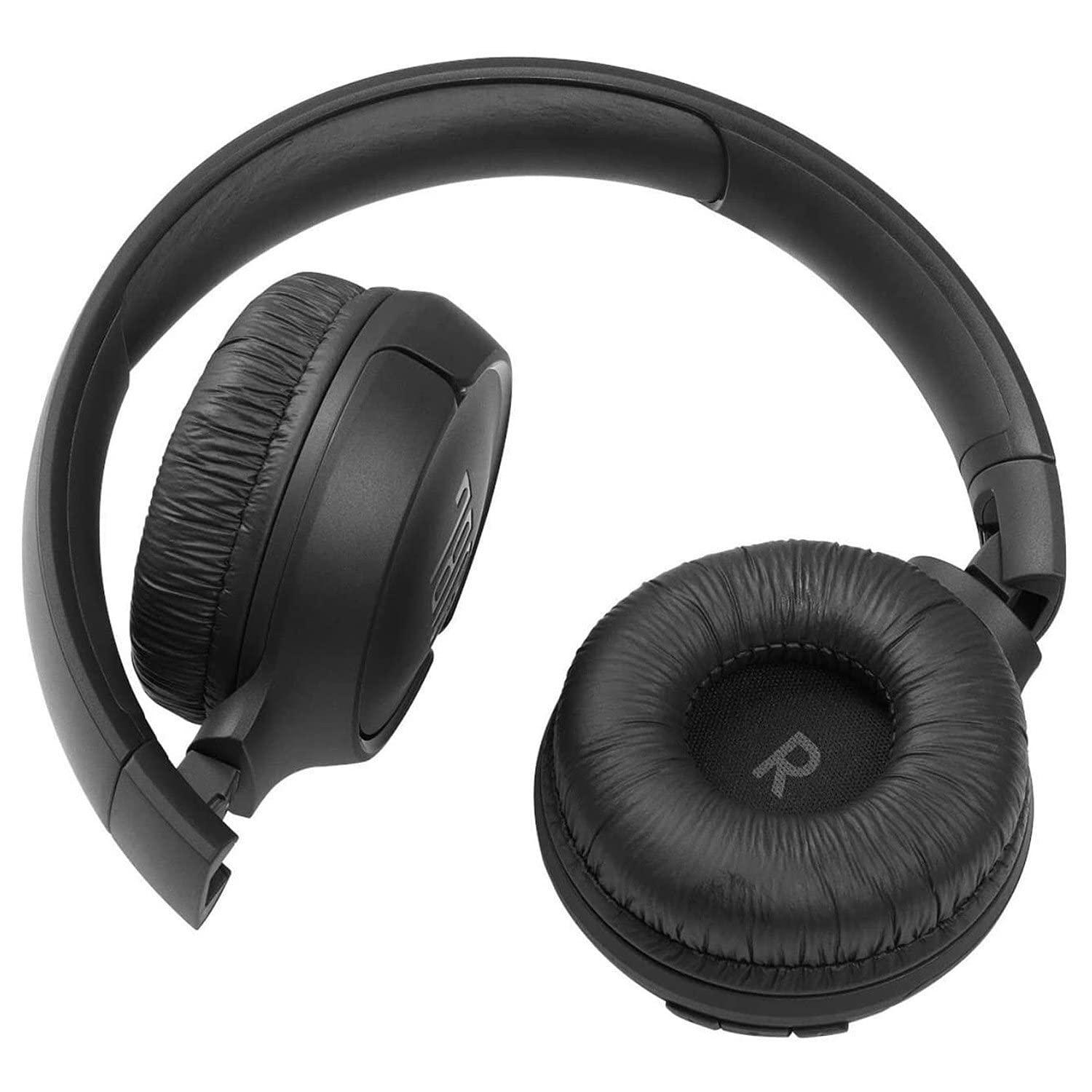 JBL JBL Tune 570BT On-Ear Wireless Bluetooth Headphones with Pure Bass Stereo Sound, Includes Cleaning Cloth - Black(JBLT570BTBLKAM-CC)