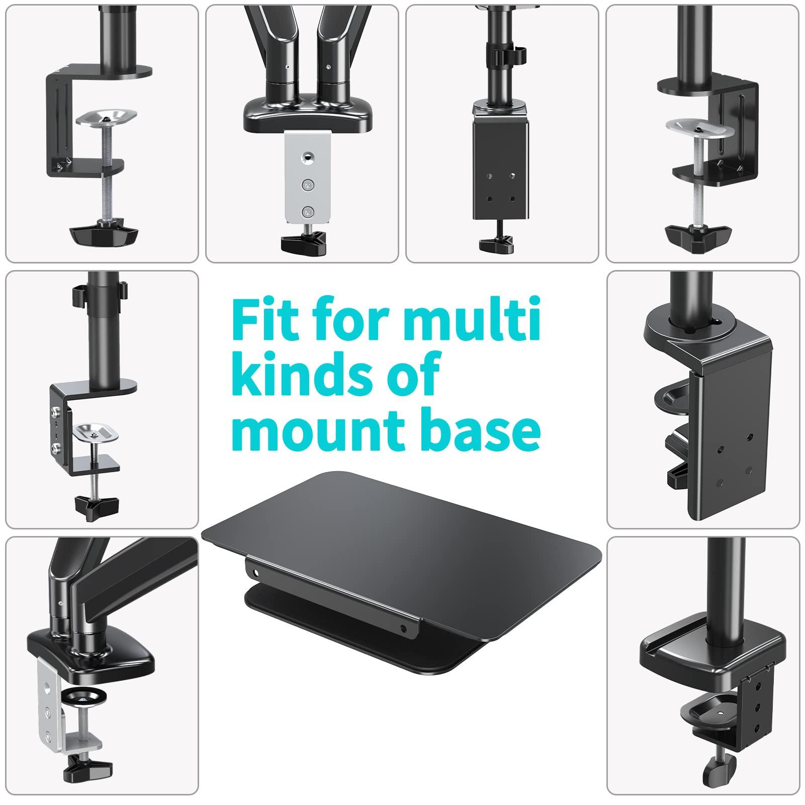 MOUNT PRO MOUNT PRO Dual Monitor Desk Mount fits 22 to 35 Ultrawide Computer Screen with Mount Reinforcement Steel Bracket Plate Fits Monitor Arm and Monitor Stand C Clamp Installation