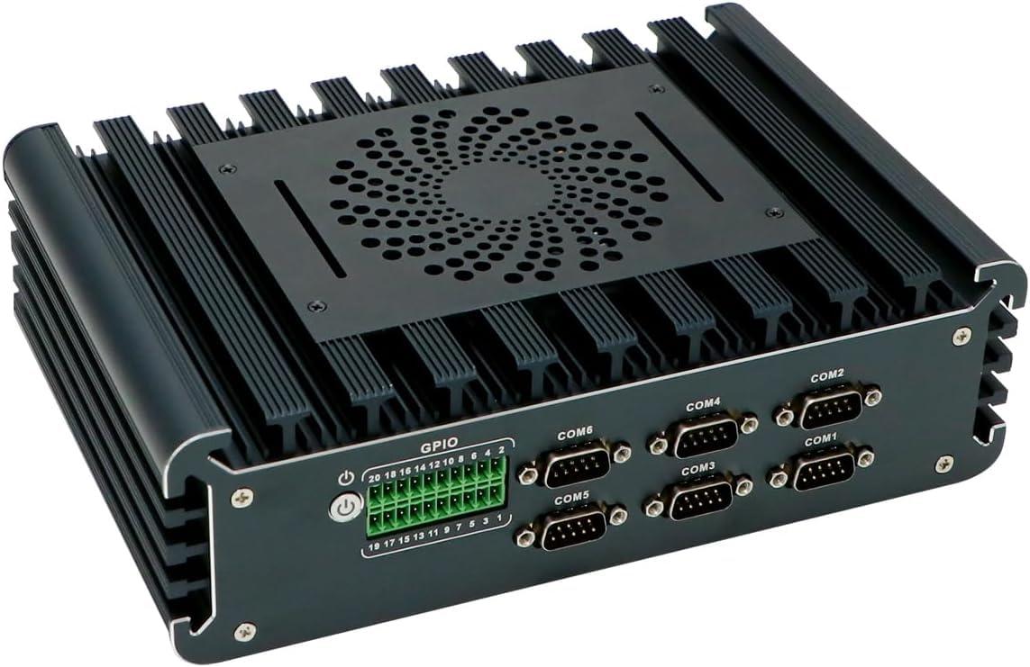 PARTAKER PARTAKER Industrial PC, Mini Computer, IPC, Windows 11 or Linux Ubuntu, Intel Core I3 1115G4, PA-3126, 3 x I225-V 2.5Gbe LAN, HDMI, DP, 6 x COM, 2Pin Phoenix, 16 Way GPIO, 8GB RAM 256GB SSD