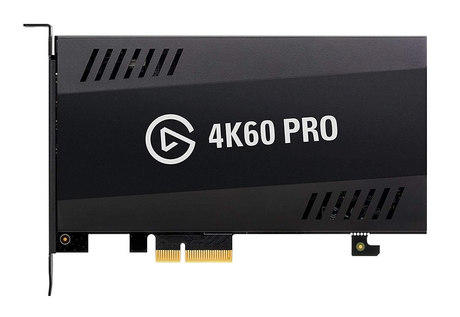 Elgato Elgato Game Capture 4K60 Pro - 4K 60fps Capture Card with Ultra-Low Latency Technology for Recording PS4 Pro and Xbox One X Gameplay, PCIe x4, Black