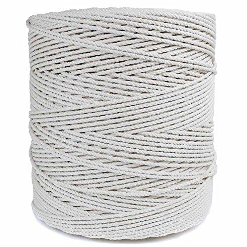GOLBERG G GOLBERG Twisted 100% Natural Cotton Rope - White Cotton Rope - (5/32 Inch x 10 Feet)
