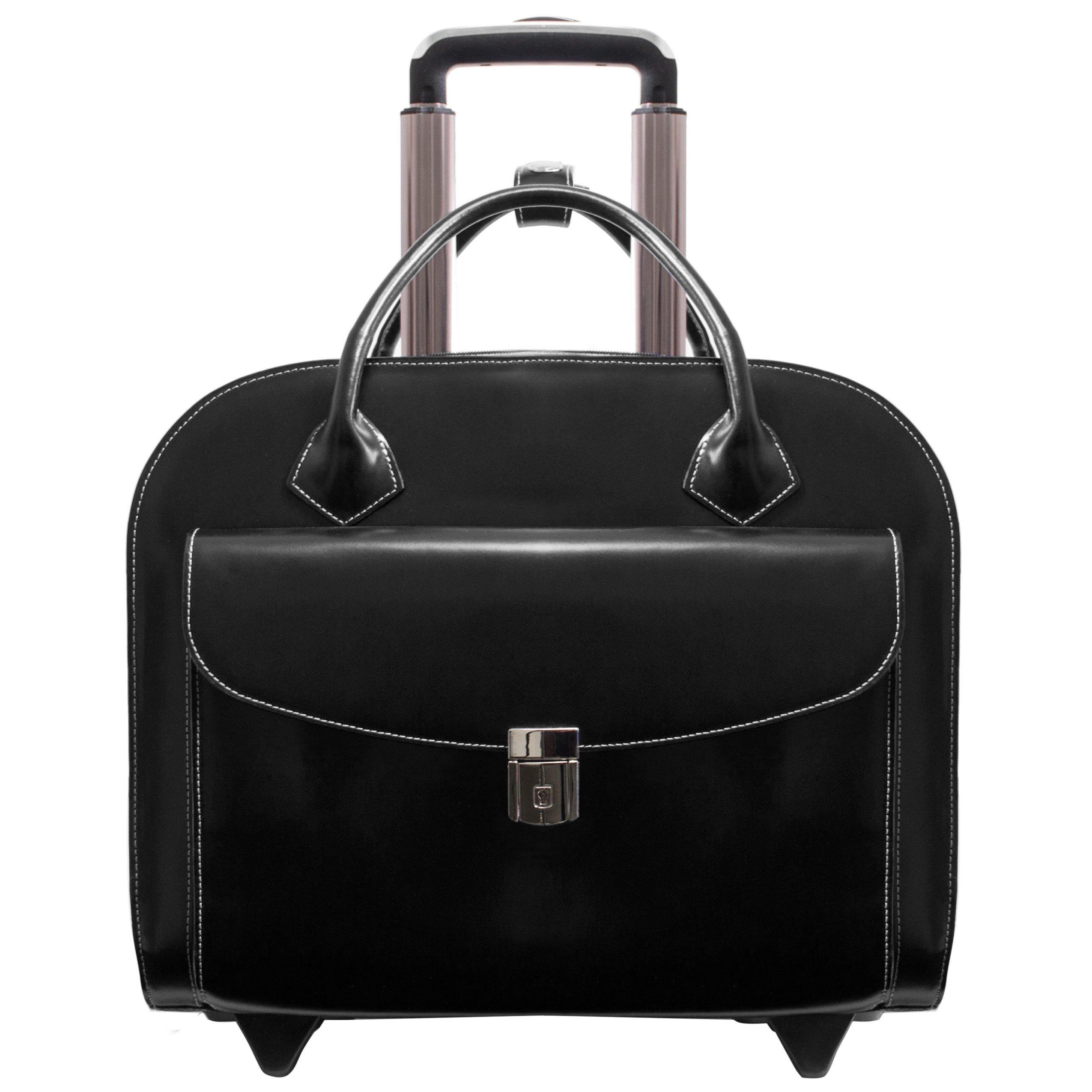 McKleinUSA McKlein Limited Edition Laptop Briefcase, Black Leather (96145A)