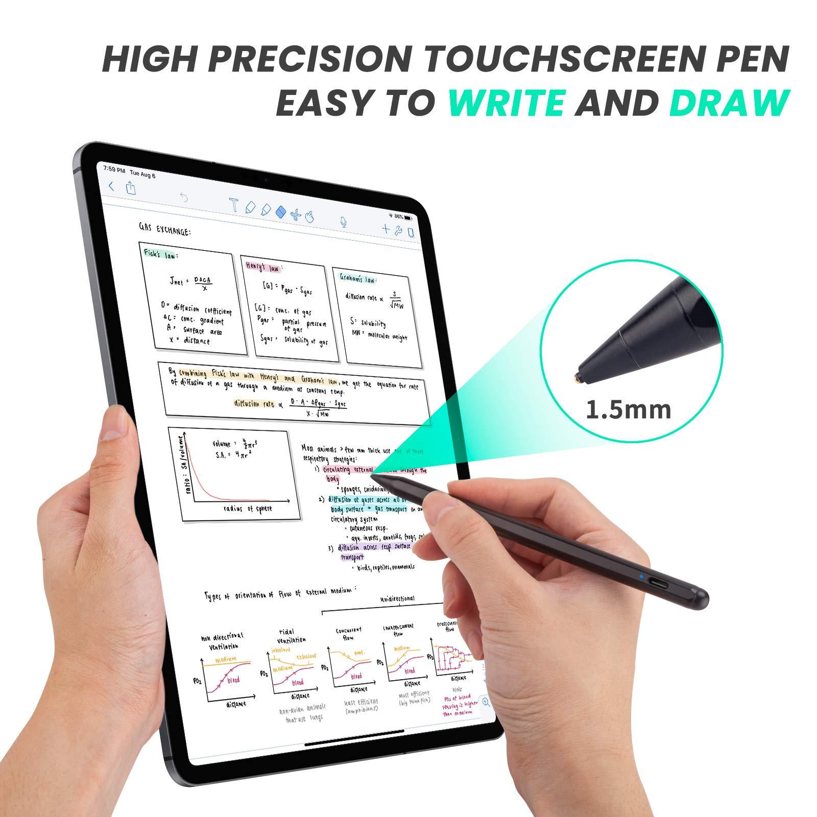 EDIVIA Electronic Stylus Pen for Amazon HD Fire 10/8 Tablet Pencil, Active Digital Capacitive Pen for Amazon Fire HD 10 Tablet, High Precision with Ultra Fine Tip,Good at Drawing and Writing,Black