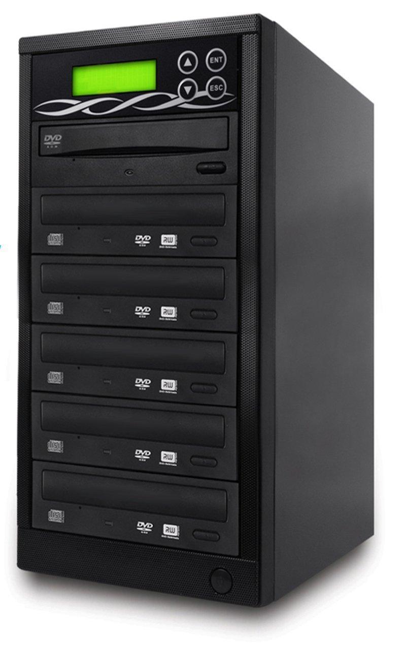 BestDuplicator BestDuplicator Target DVD CD Duplicator with DVDRW Burners Athena Duplication Controller, Standalone Copier Tower Replication Recorder Black (1 Target, Black)