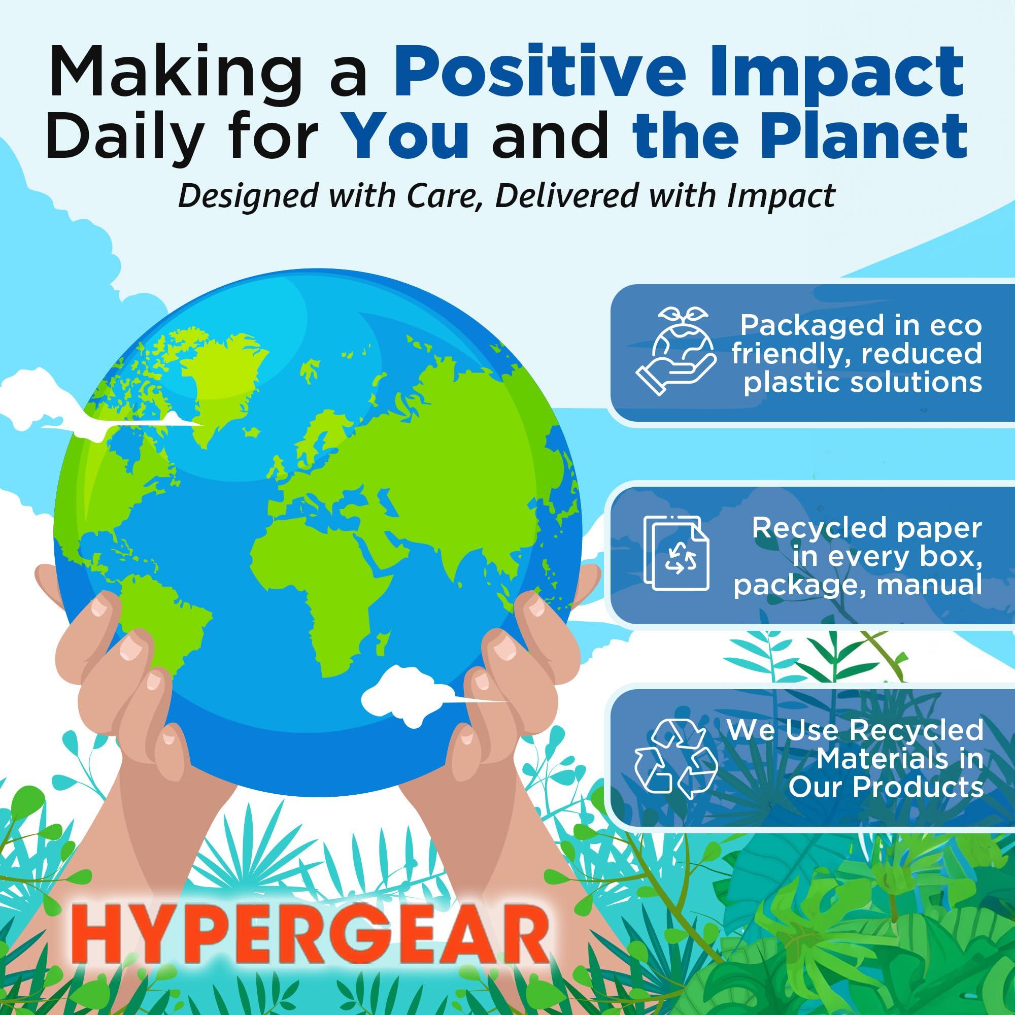 HyperGear HyperGear USB-C Cable Compatible with Phones, Tablets, Laptops, and More Durable Type-C Cable for Fast Charging and Data Transfer, Universal Compatibility for All USB-C Devices Black