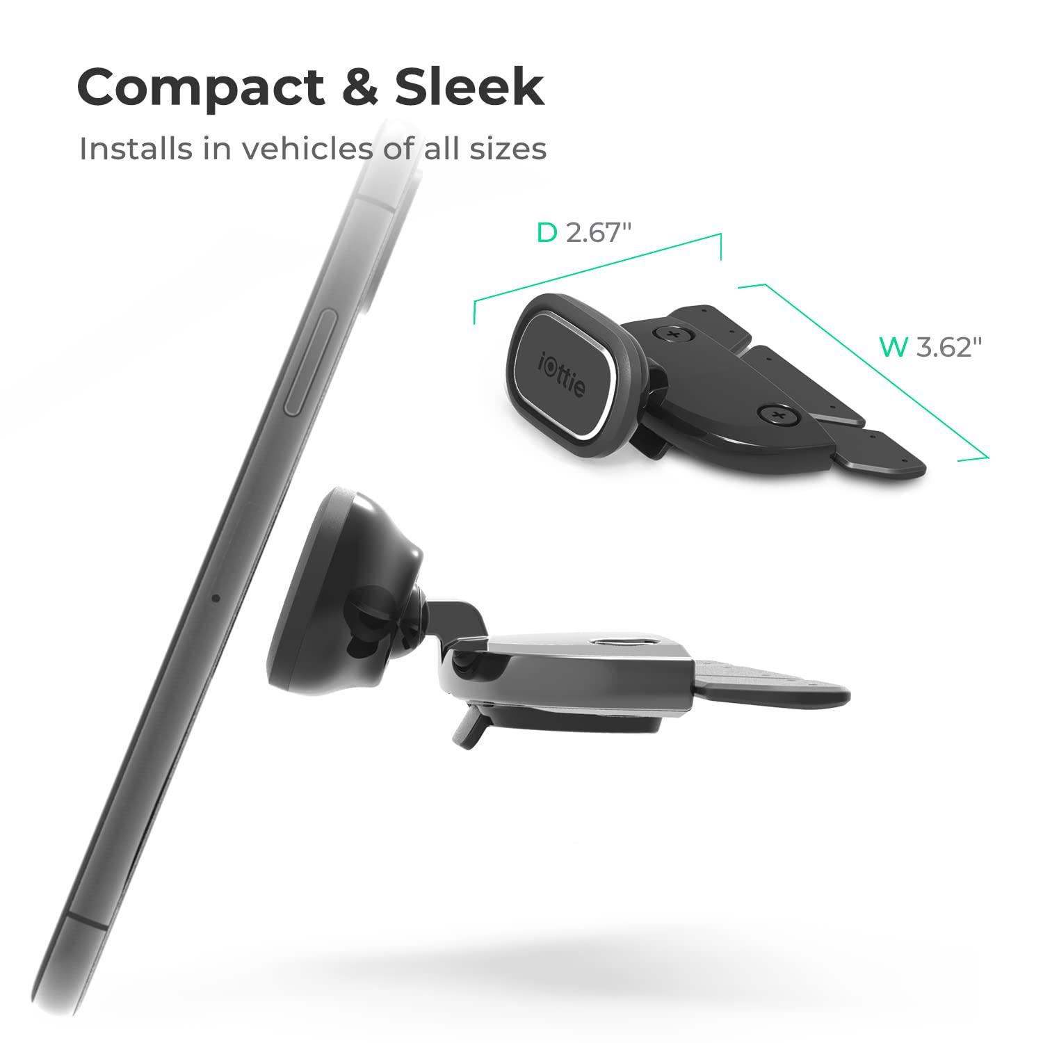 iOttie iOttie iTap 2 Magnetic CD Slot Car Mount Holder, Cradle for Samsung Galaxy S22, Google Pixel 7, Motorola Moto G, OnePlus 10, Sony Xperia & Other Android Smartphones, Black