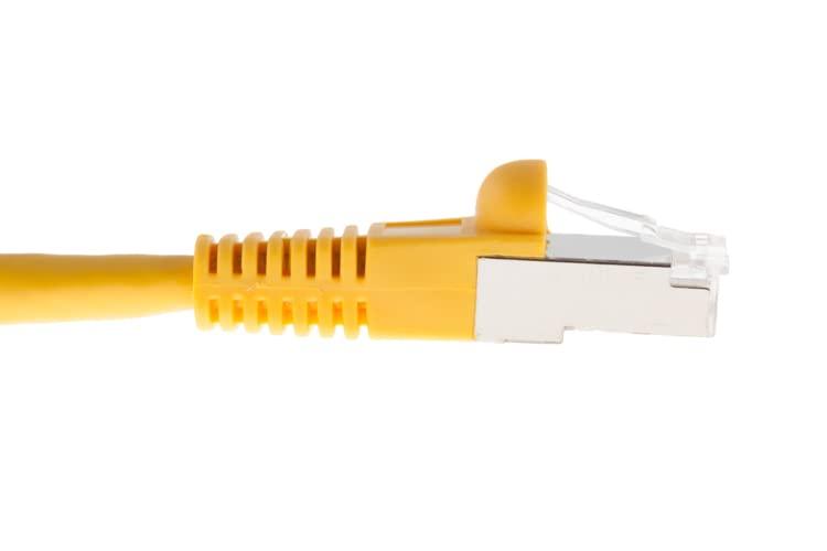 CablesAndKits CablesAndKits - Shielded (STP) Cat6 Ethernet Cable, Booted, Jacket: PVC (cm), 10 ft, Yellow, Pure Copper, RJ45 Computer & Networking Patch Cord