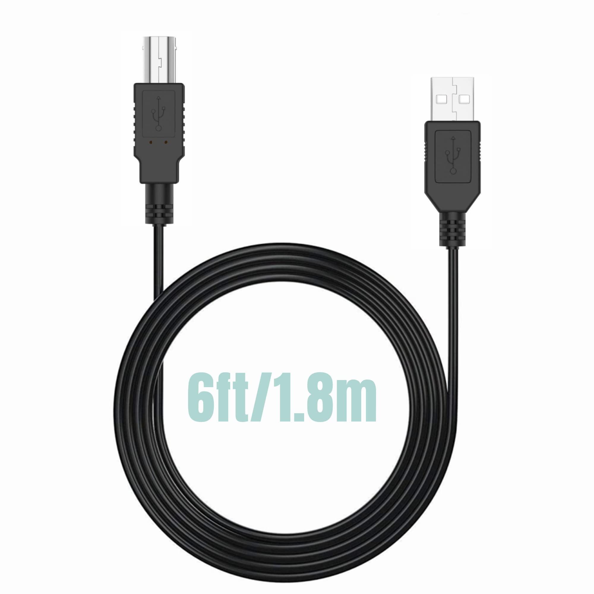 SLLEA SLLEA 6ft USB Cable Cord Replacement for Yamaha PSR-E333 PSR-E343 PSR-E353 PSR-E363 P71 NP-12 NP-32