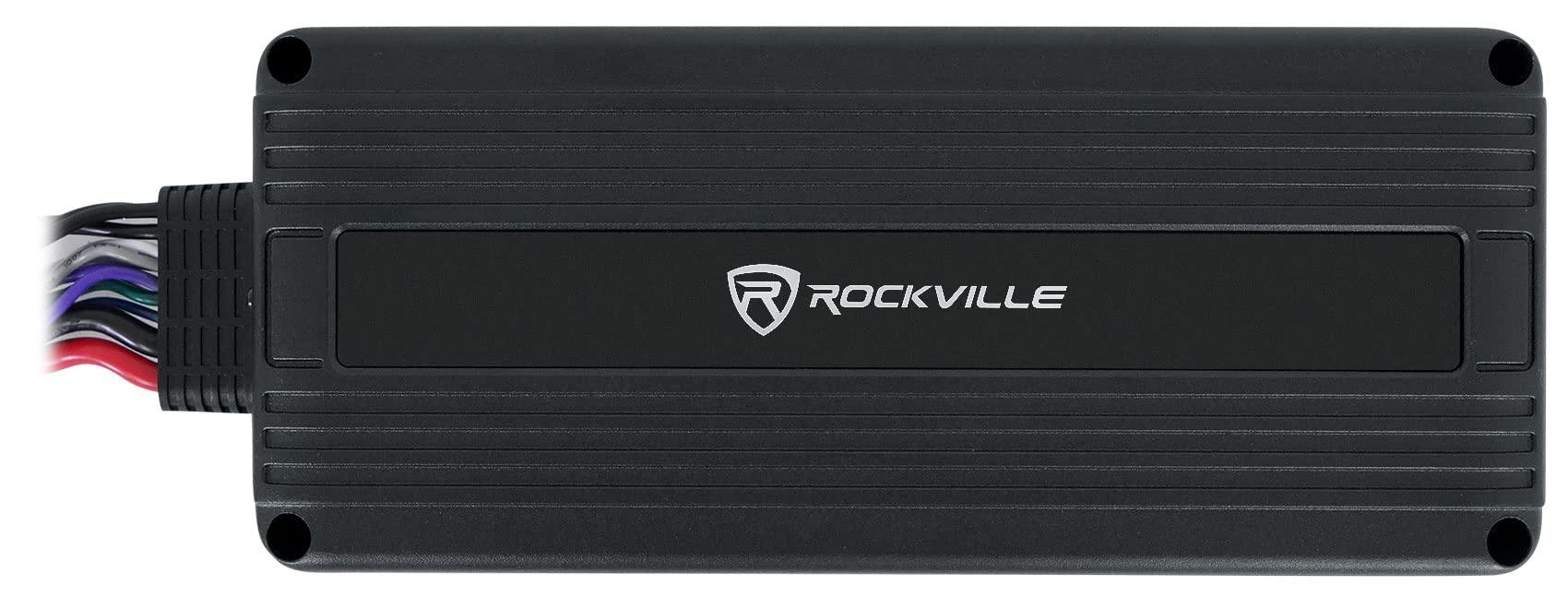 Rockville Rockville ATV420 V2 500W 4-Channel UTV/Motorcycle Amplifier, IP65 Waterproof, Bluetooth, Compact Design, Crossover Controls, Perfect for ATVs/UTVs/Motorcycles