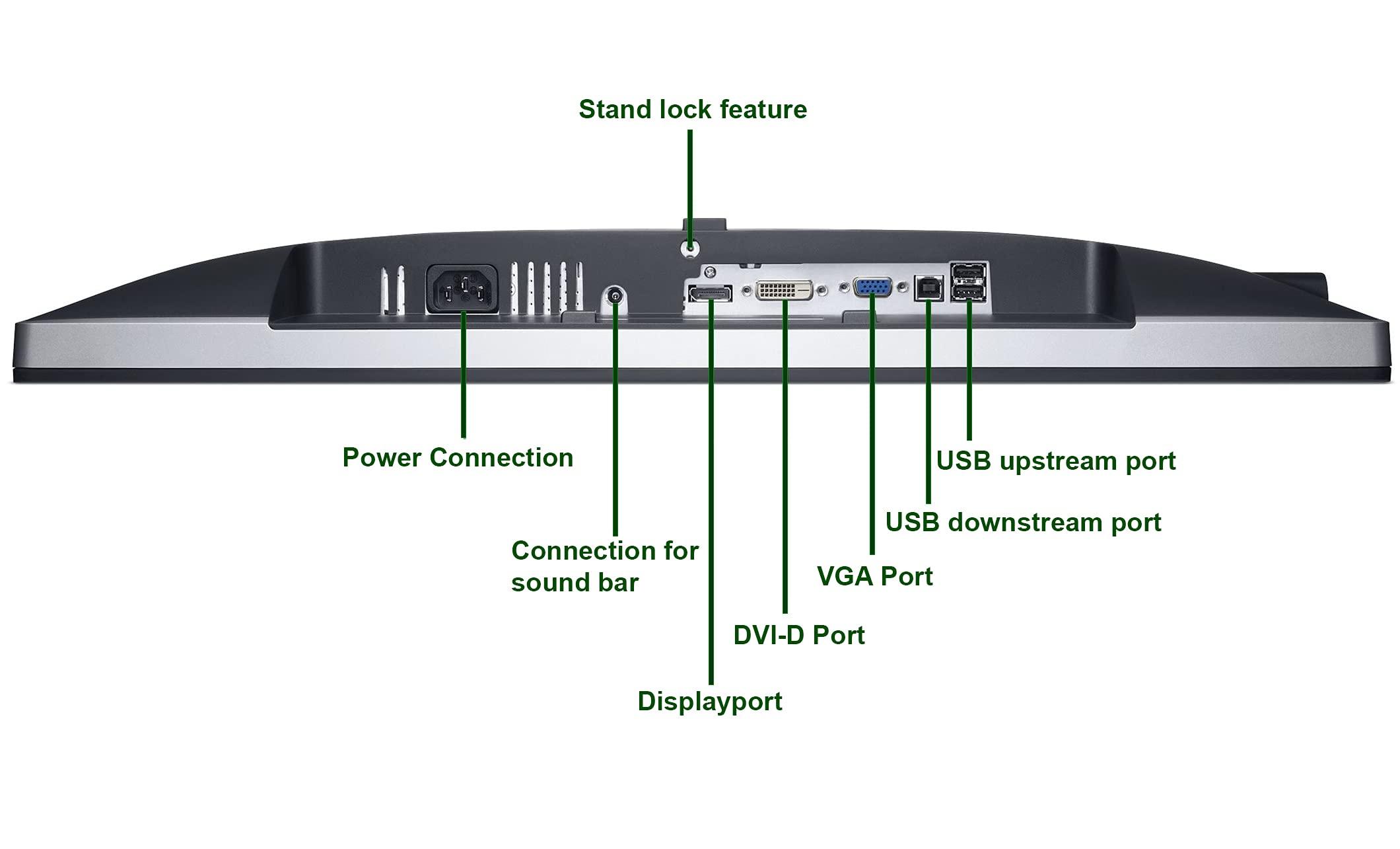 Dell Dell U2412M UltraSharp 24 Inch LED Backlit Monitor, VGA, Display Port, DVD-D Port, Audio DC Out, 16.7 Million Colors, 178 Degree Viewing Angle, Vertical Horizontal Refresh Rate : 60/80 (Renewed)