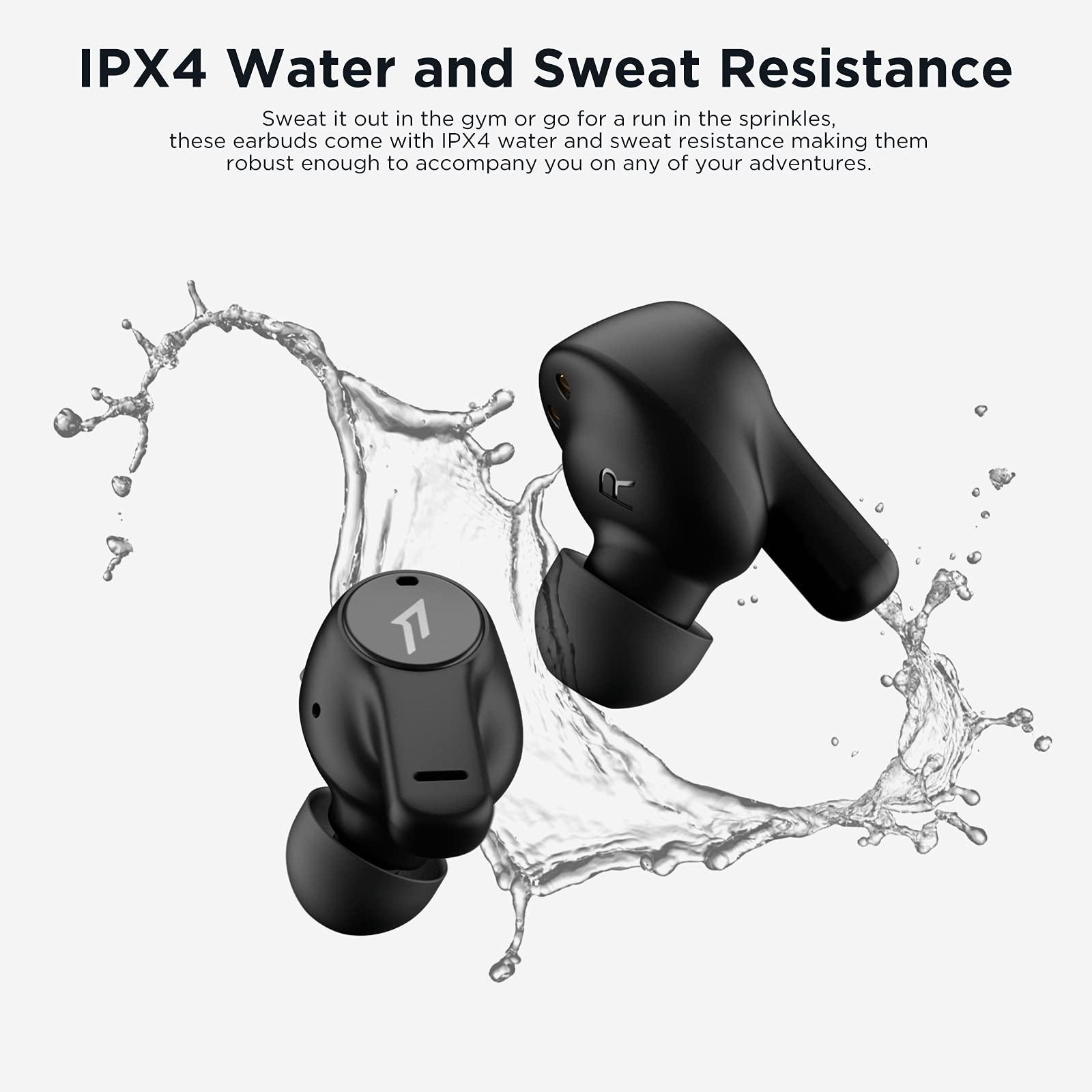 1MORE 1MORE PistonBuds Bluetooth Headphone 5.0 with 4 Built-in Mics ENC for Clear Call, True Wireless Earbuds,IPX4, 20H Playtime, HiFi Stereo in-Ear Deep Bass Headset, Black