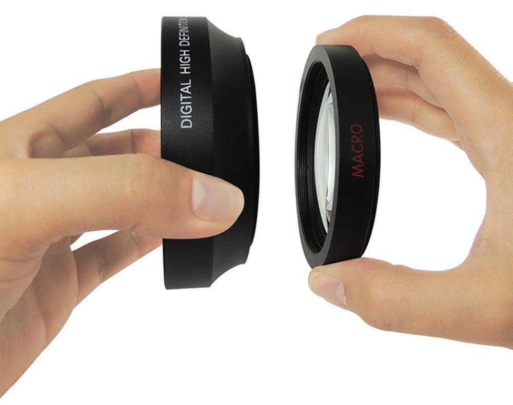 BIG MIKE'S ELECTRONICS 43mm 0.45x Wide Angle Lens with Macro for Canon Vixia HF R80, HF R82, HF R800, HF R70, HF R72, HF R700, HF R30, HF R32, HFM40, HFM41, HFM50, HFM52, HFM400, HFM500 Camcorder