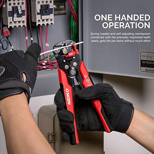 Neiko NEIKO 01924A 3-in-1 Automatic Wire Stripper, Cutter, and Crimping Tool, Auto Self-Adjusting Pliers that Cut up to 24 AWG